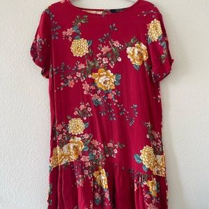 Forever 21 | Floral Red Dress